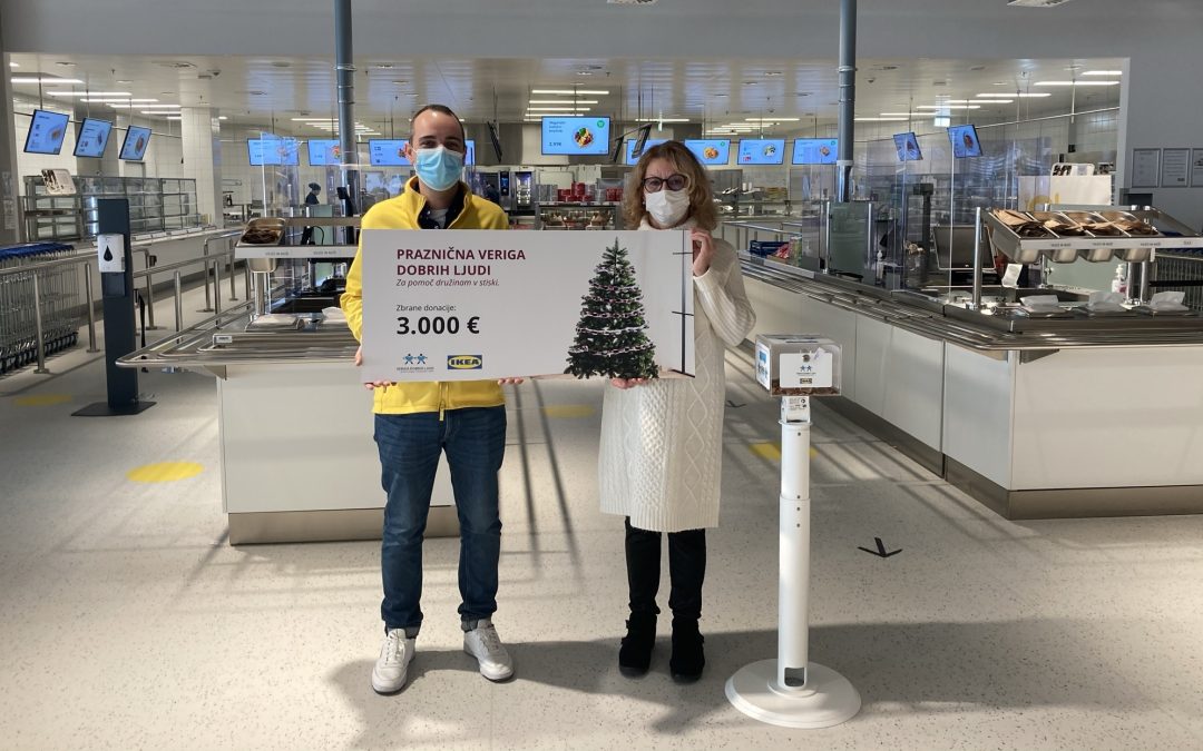 Člen v praznični Verigi dobrih ljudi je tudi IKEA Slovenija