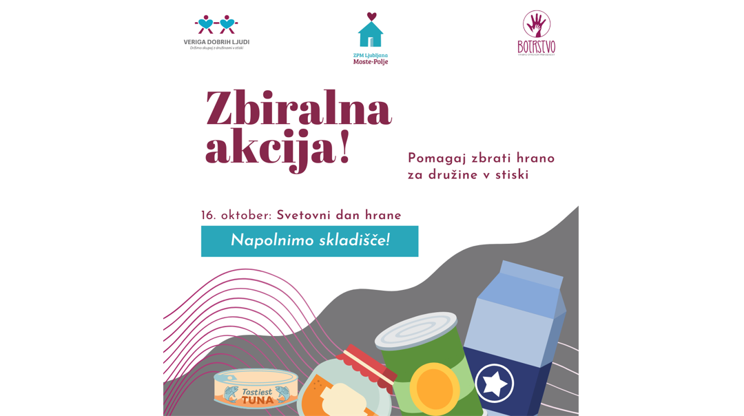 Zbiralna akcija hrane za družine v stiski