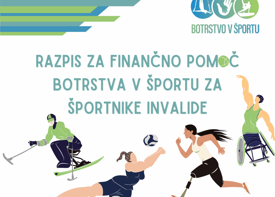 Razpis za finančno pomoč Botrstva v športu za športnike invalide 2025