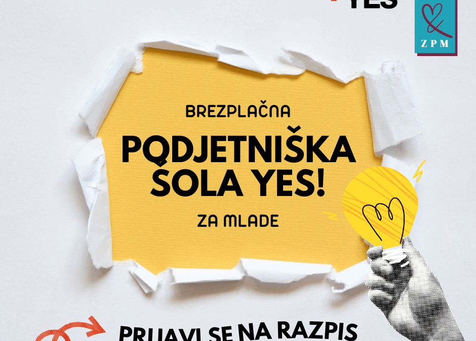 Brezplačna podjetniška šola Fundacije YES za mlade